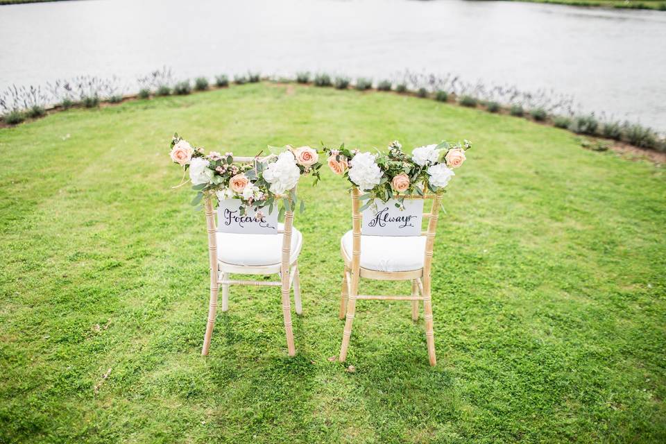 Wedding decoration idea chairs