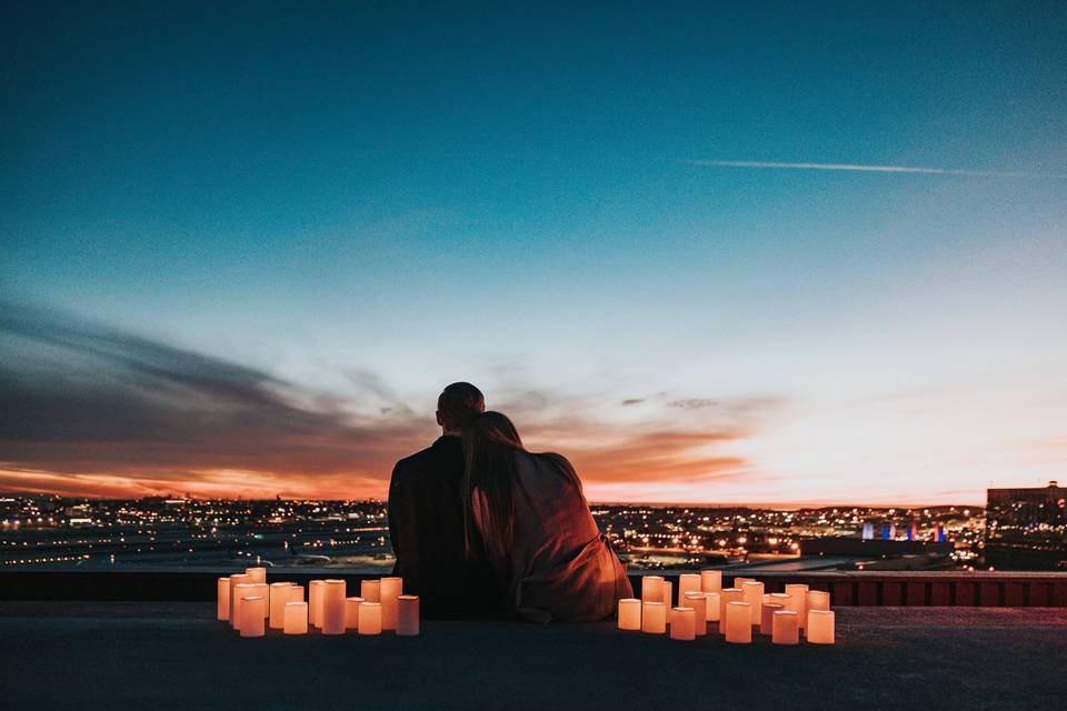 A romantic night at the city