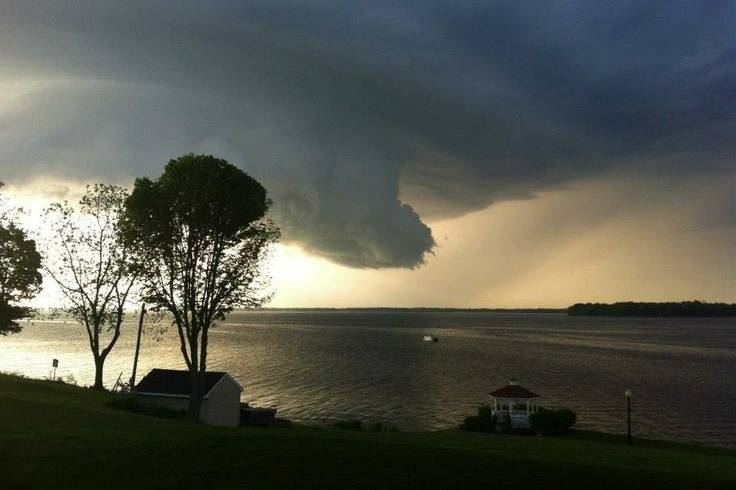 Storm clouds over Lakeside Gazebo
