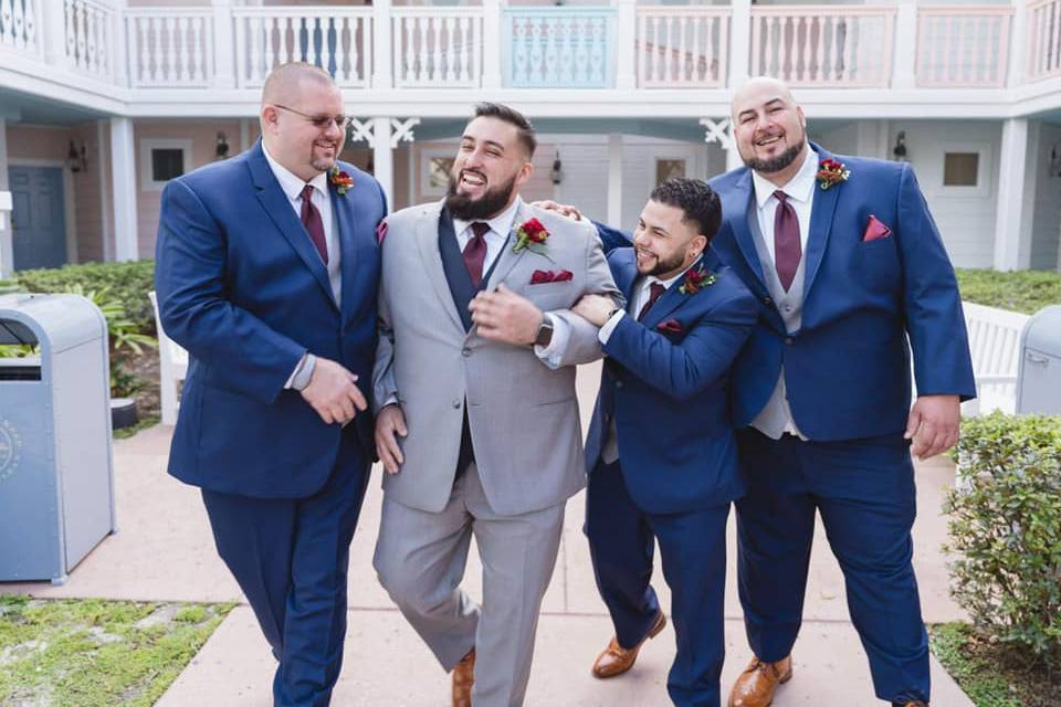 Groom and groomsmen pics