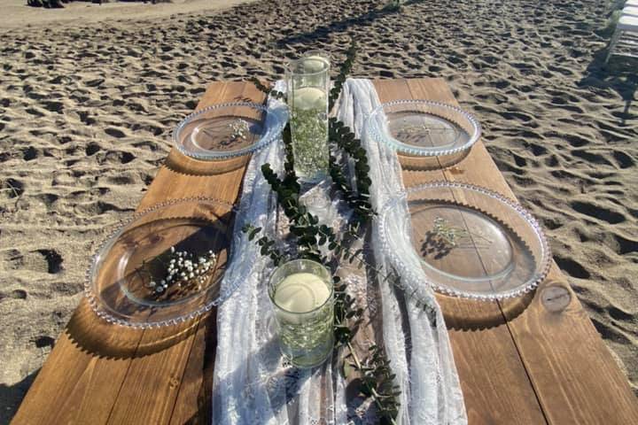 Beach wedding decor