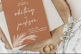 Bohemian wedding invites