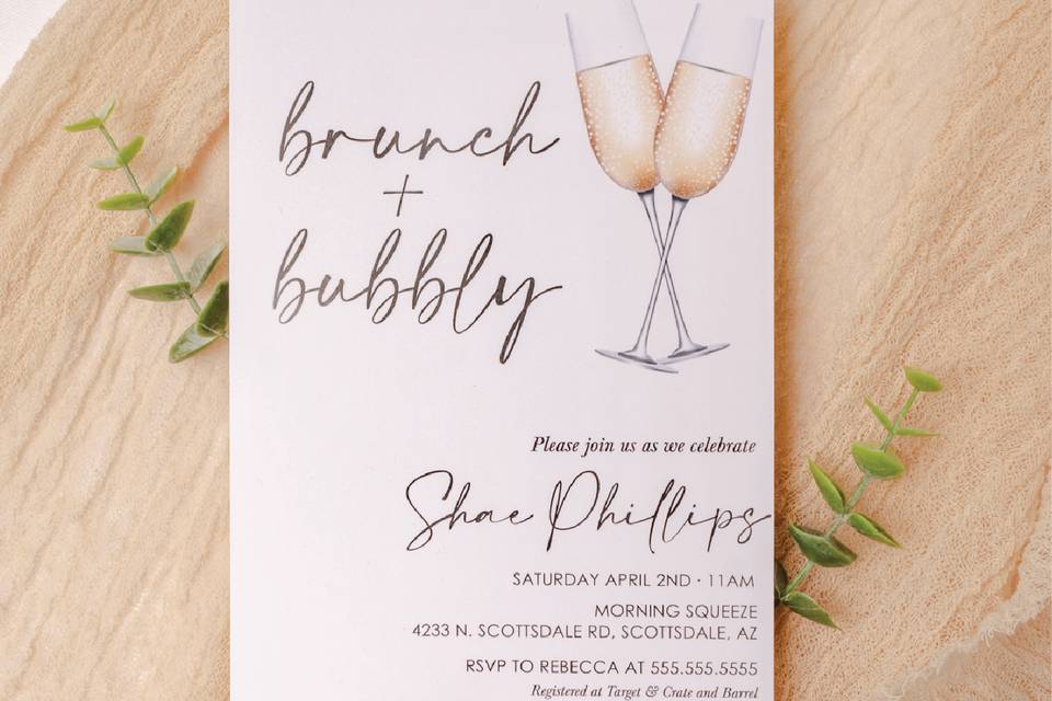 Bridal shower invites