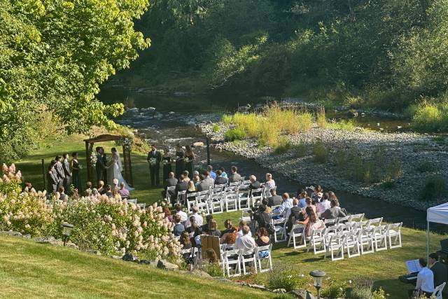 Ceremony facing north
