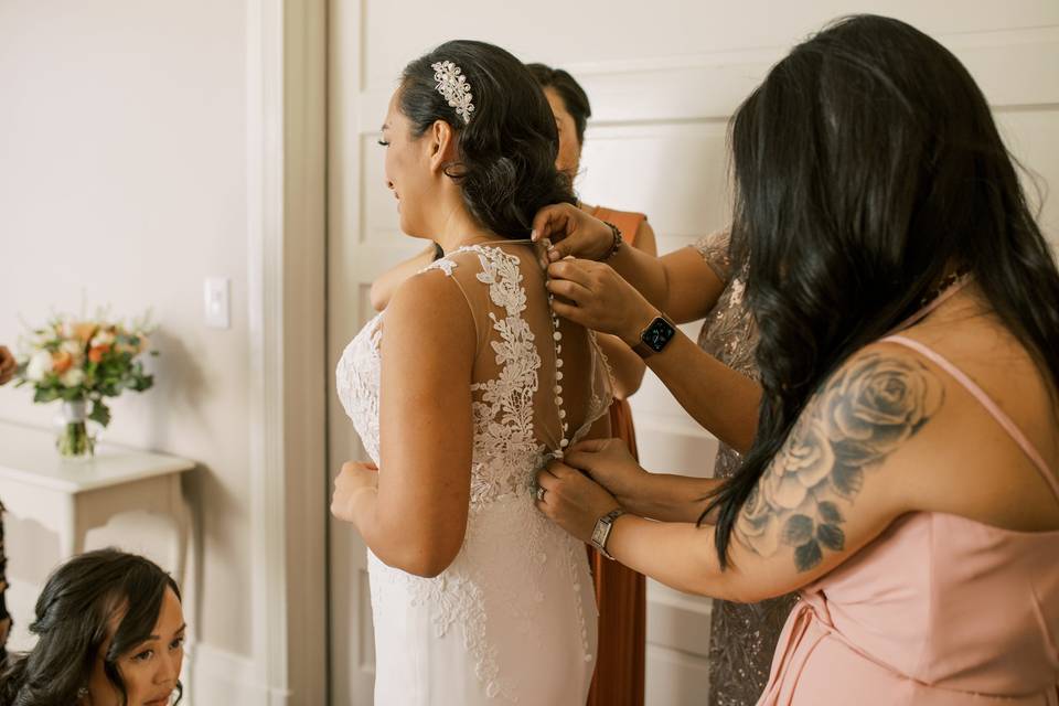 Bride Getting Ready