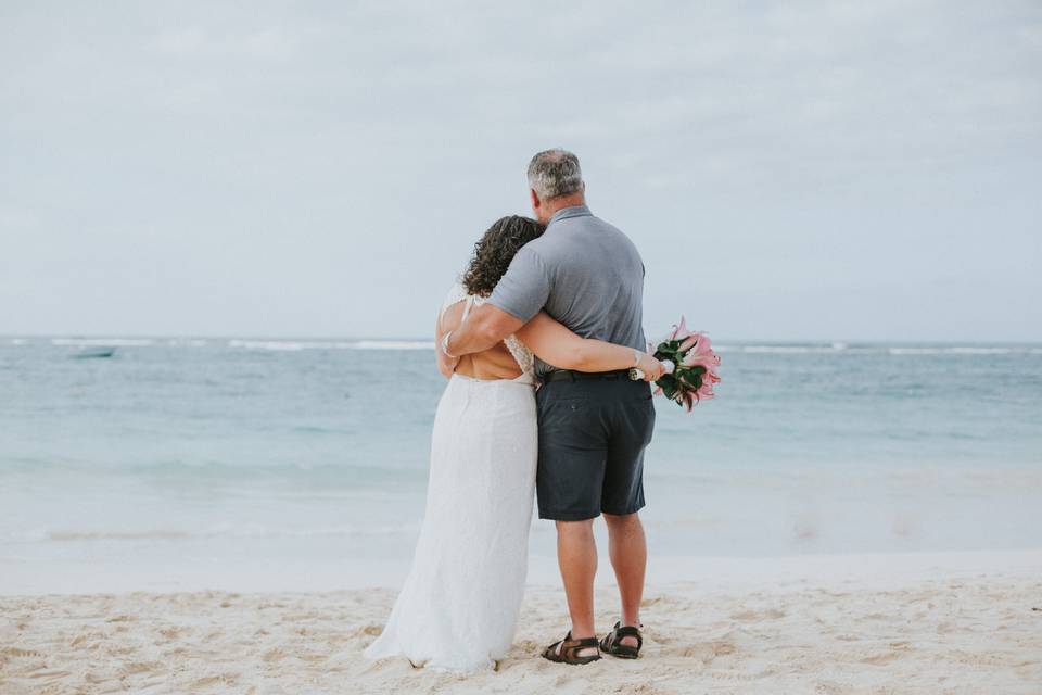 Looking at the ocean