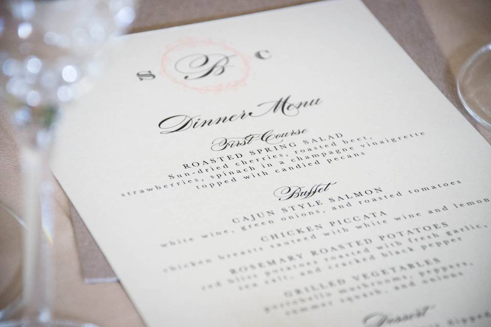 Wedding Menu