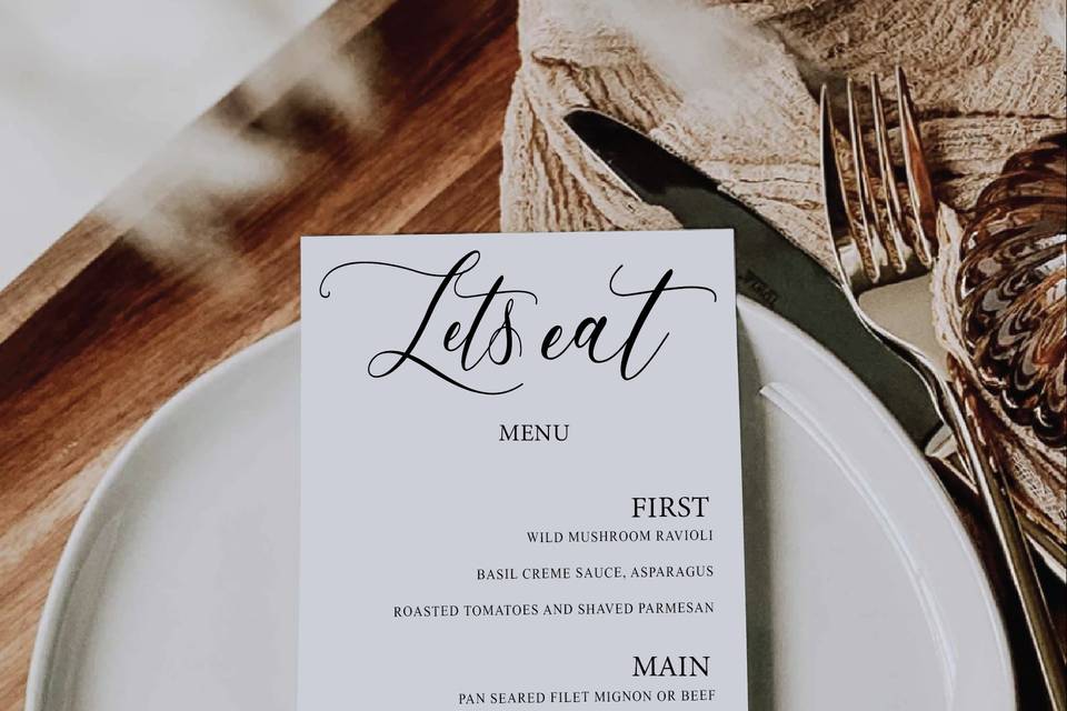 Customized menus