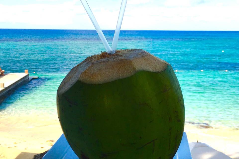 Refreshing coconut juice