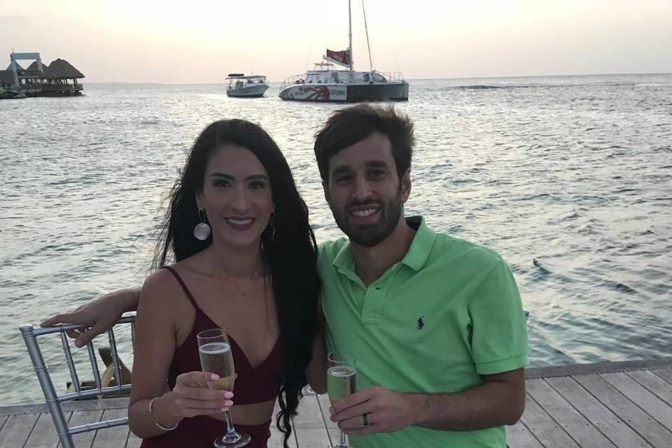 Couple photo at the dock