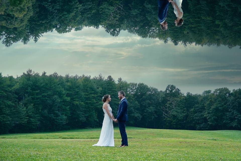 Couple in field