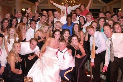Couple with their guests