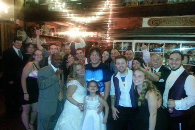 Couple with their guests