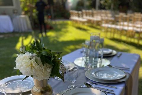 Garden wedding ceremony