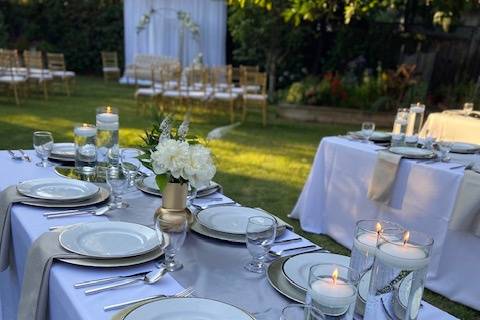 Garden wedding ceremony