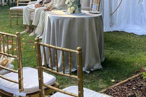 Garden wedding ceremony