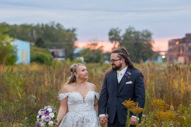 Couple in field