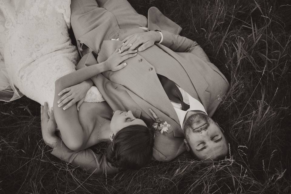 Black and white bridal portrait by Lovely Day Photo