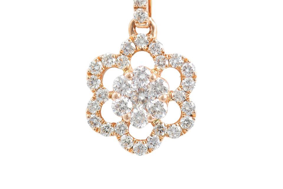 RoyaltyMatching 14K Gold Chain FreeDiamond studded drop attached to a square shaped radiant diamonds-encrusted pendant with shimmering pave diamonds surrounding it. Diamond : 1.02 Carats Approx.Cut: Round BrilliantColor: E-FClarity: VSGold Karat: 14kt.Gold Color: White GoldGold Weight : 2.3g