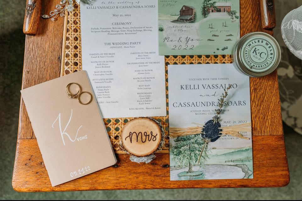 Custom invitation suite