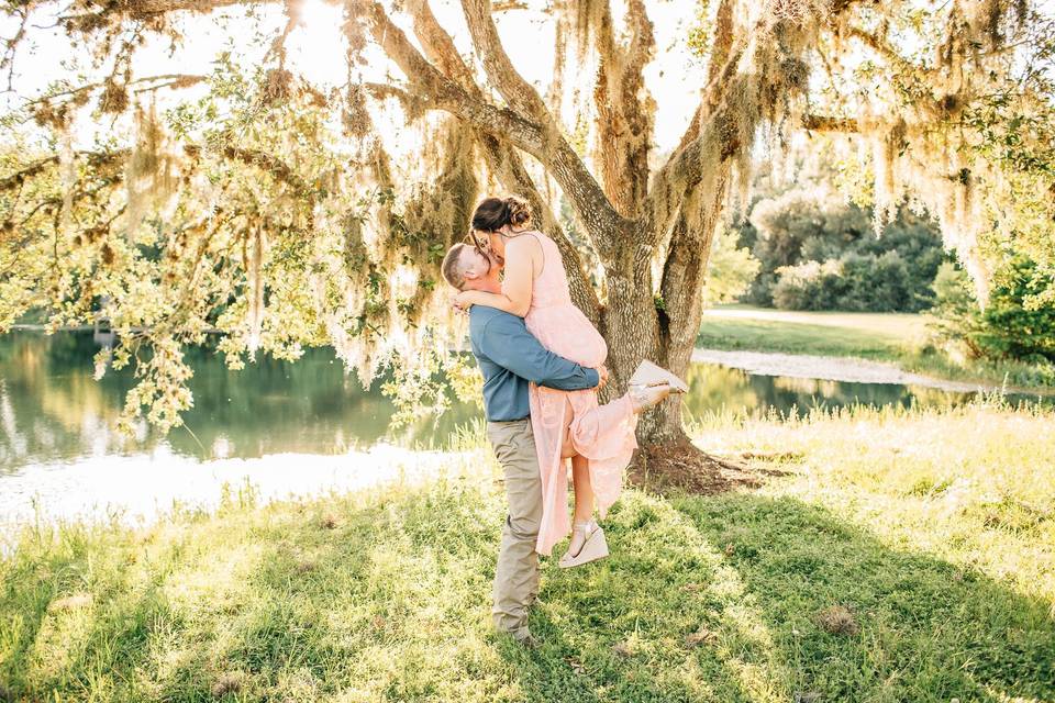 Golden hour elopement portrait