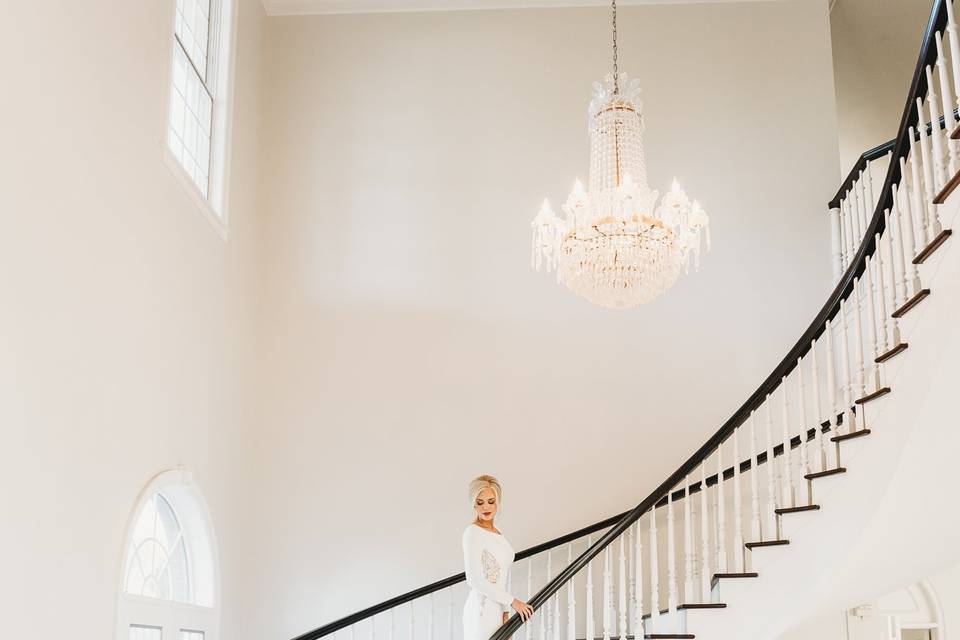 Elegant staircase bridals