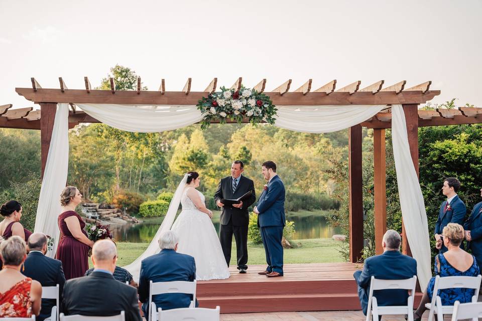 Tuscan courtyard wedding