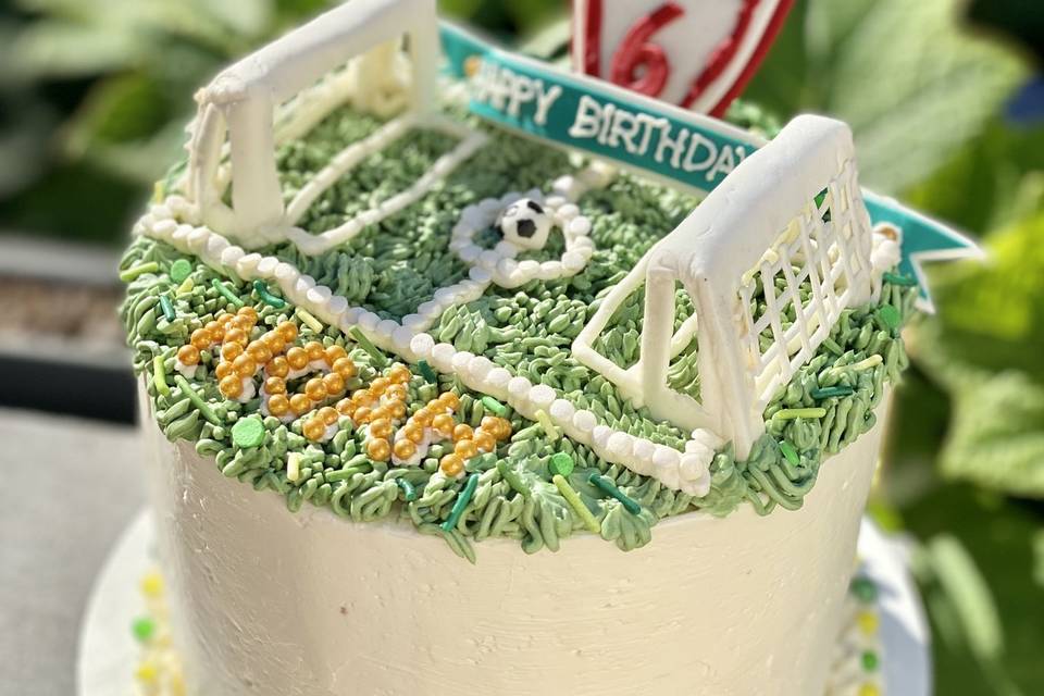 Soccer birthday cake