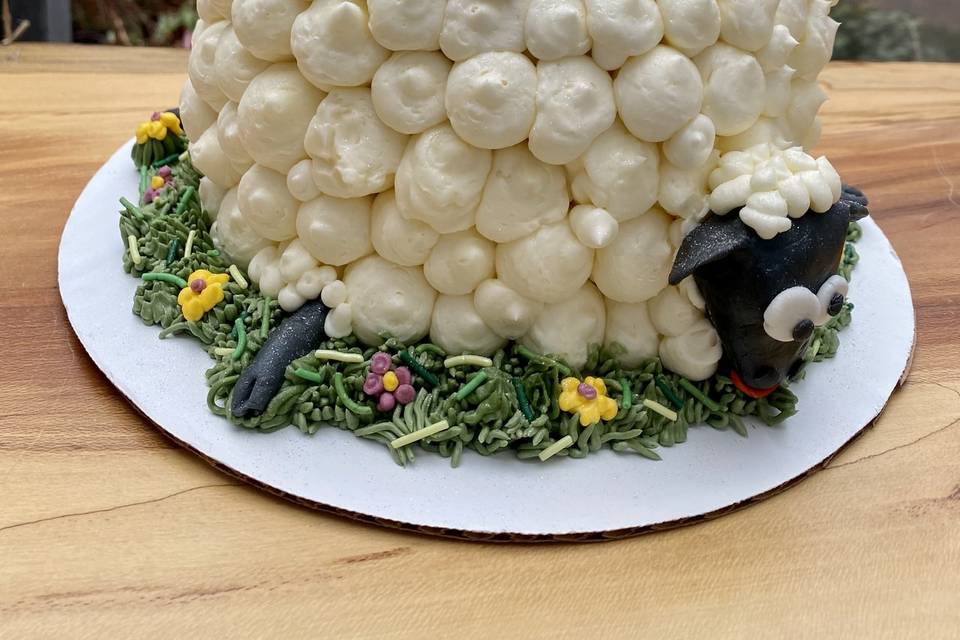 Sheep Birthday Cake