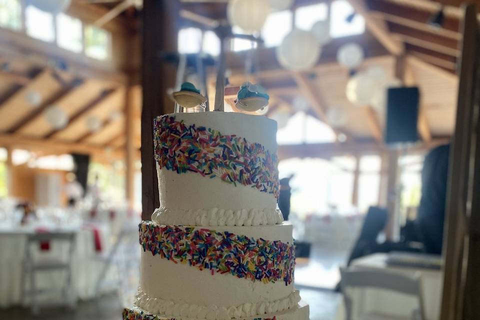 Scales of Love Wedding Cake