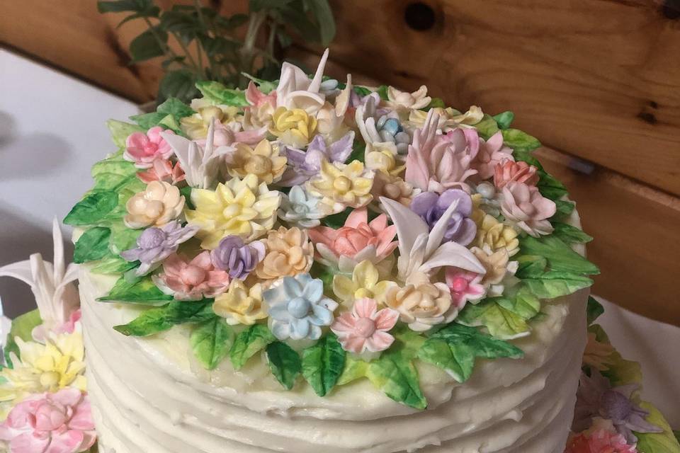 Paper Crane Wedding Cake