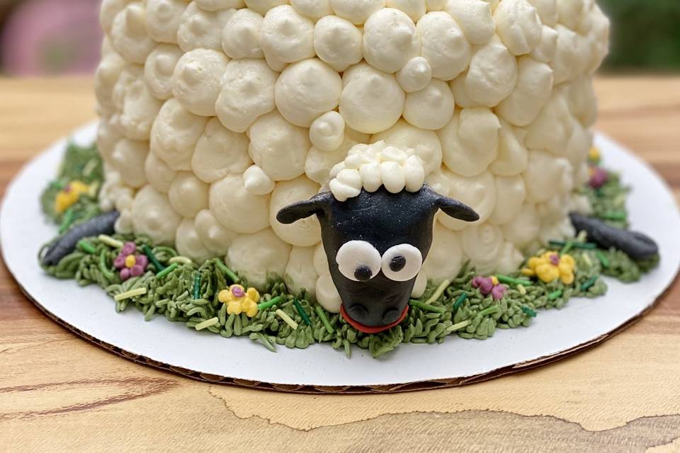 Sheep Birthday Cake