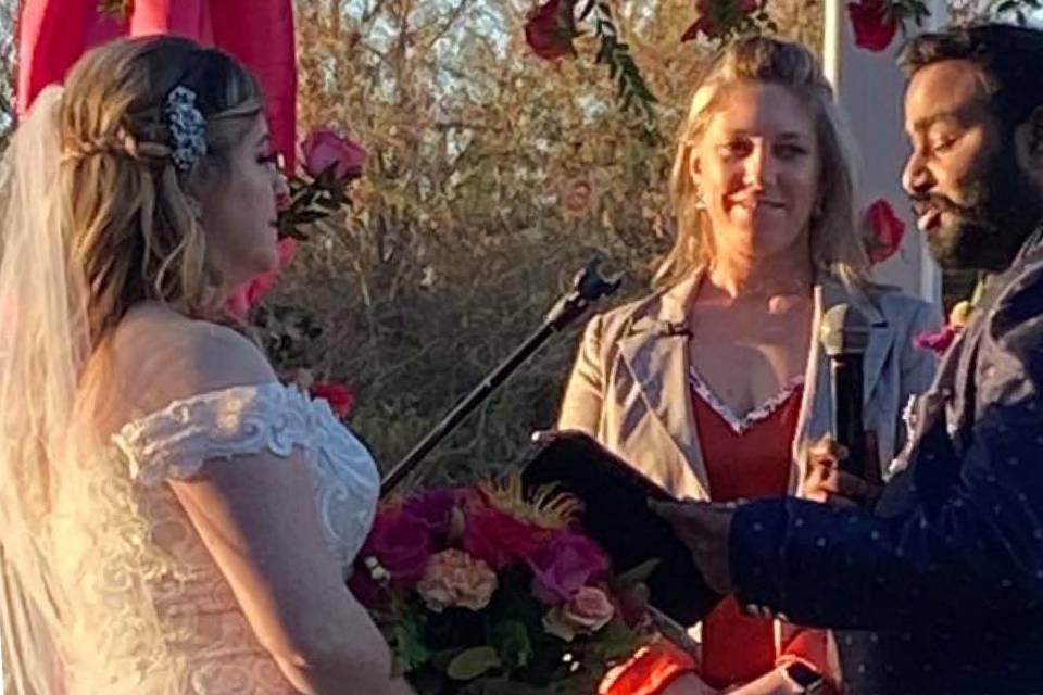 The groom with a poem