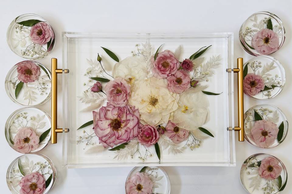 Bouquet Preservation,wedding Flower Resin Tray,custom Resin Tray