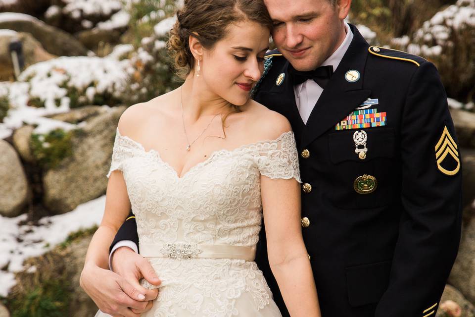 Bride and groom portraits