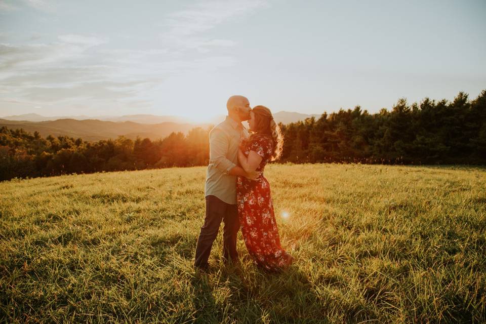 Lovers on the grass