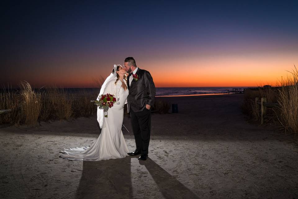 Sunset on Atlantic City Beach