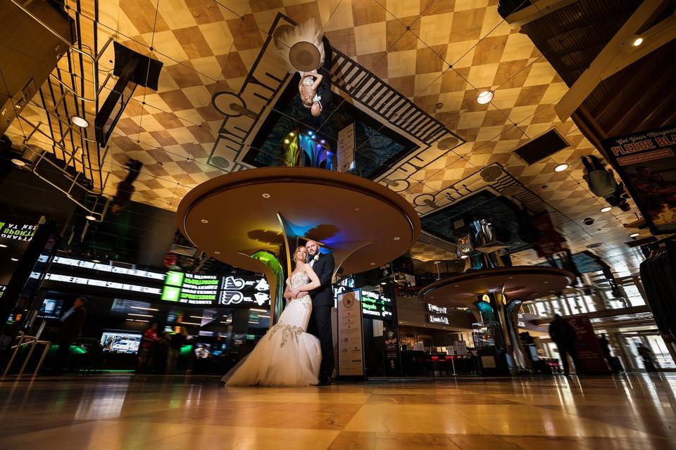 Couple Posing in Casino Floor