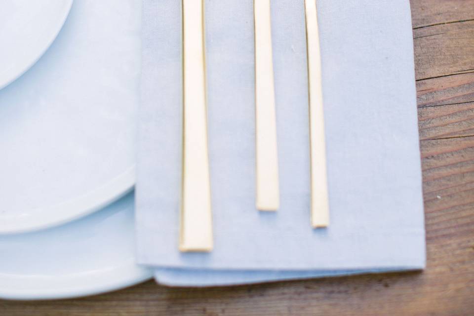 Modern gold flatware