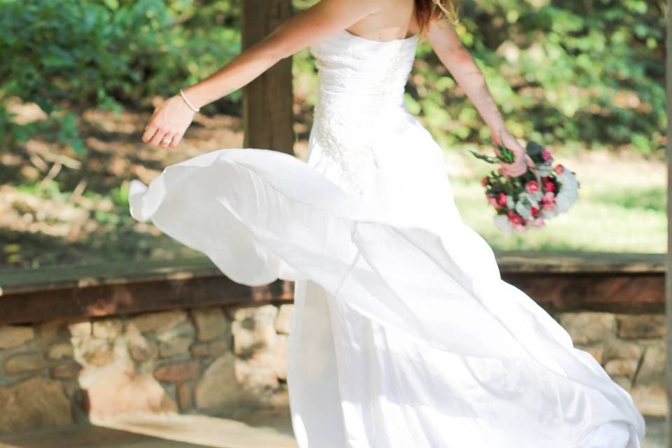 Dancing bride