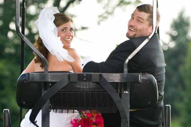 Bride and Groom Cart