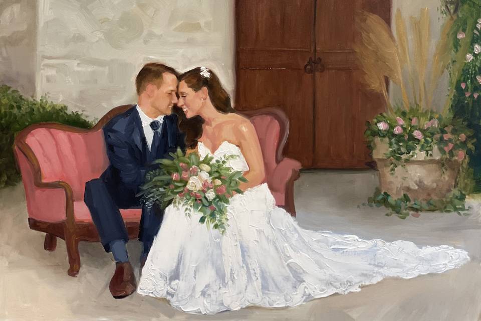 Live wedding painting