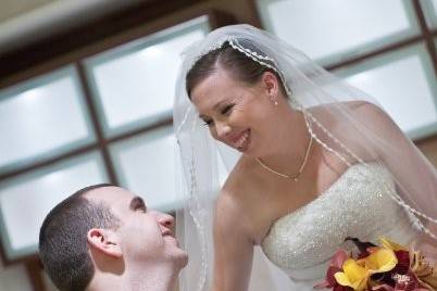 The bride and groom
