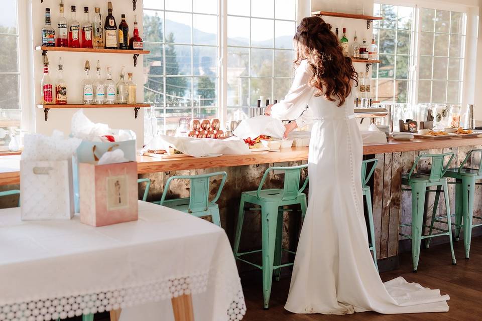 Bride preparing for Ceremony