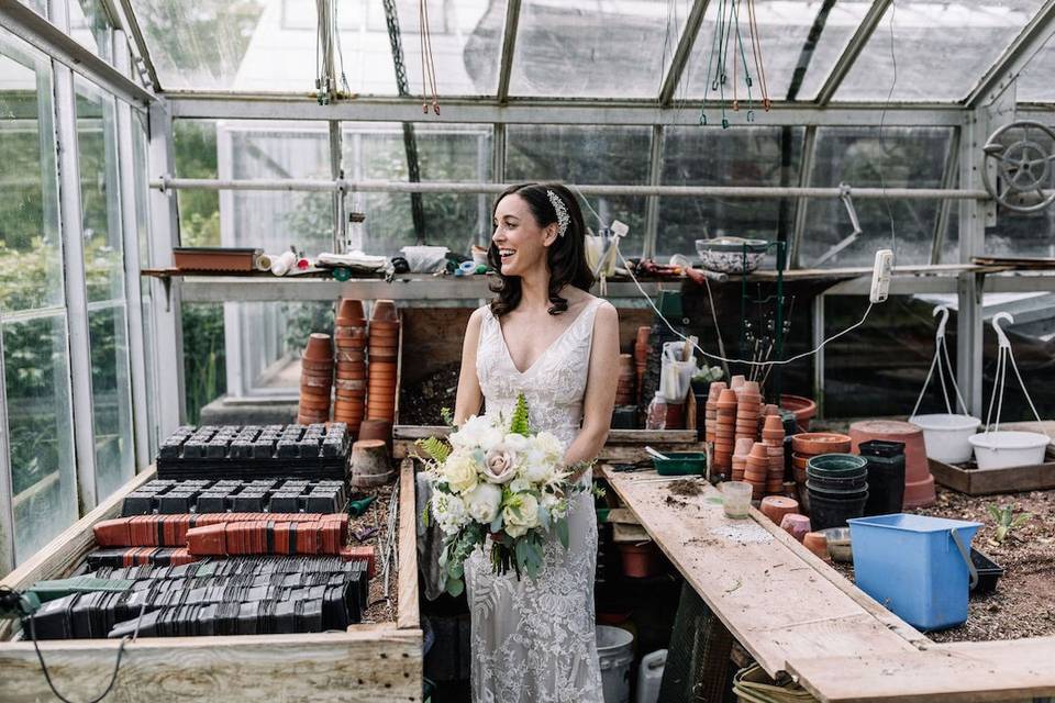 Inside the greenhouse