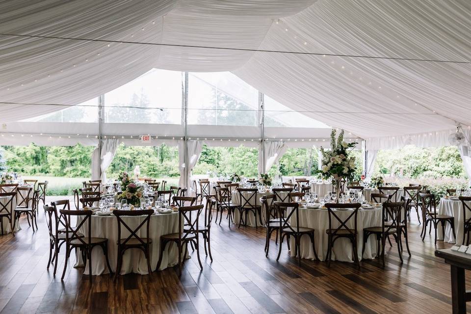 Estate Pavilion draped ceiling