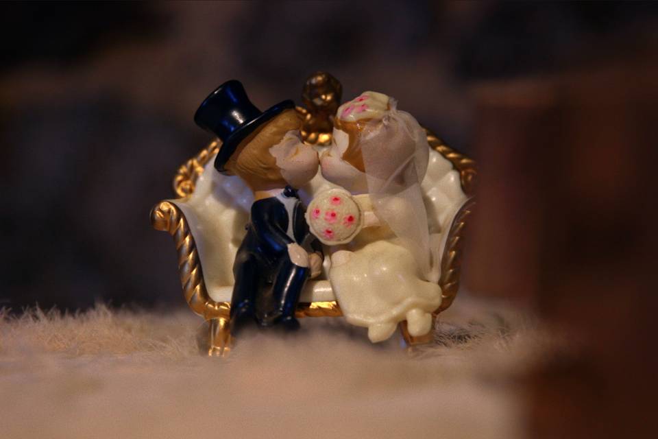 Vintage wedding cake topper