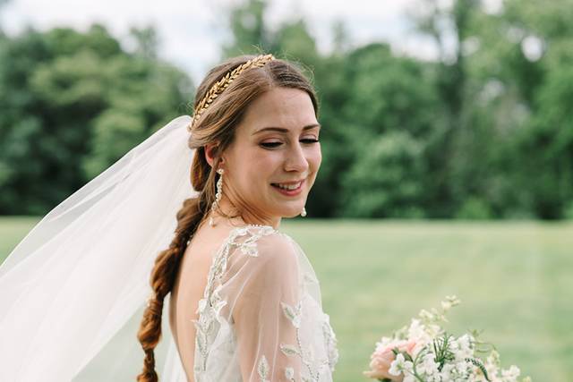 Bride with a romantic braid