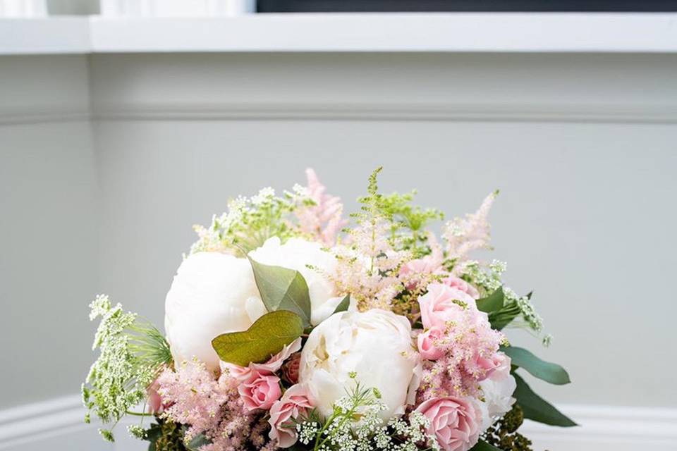 Spring peony bouquet