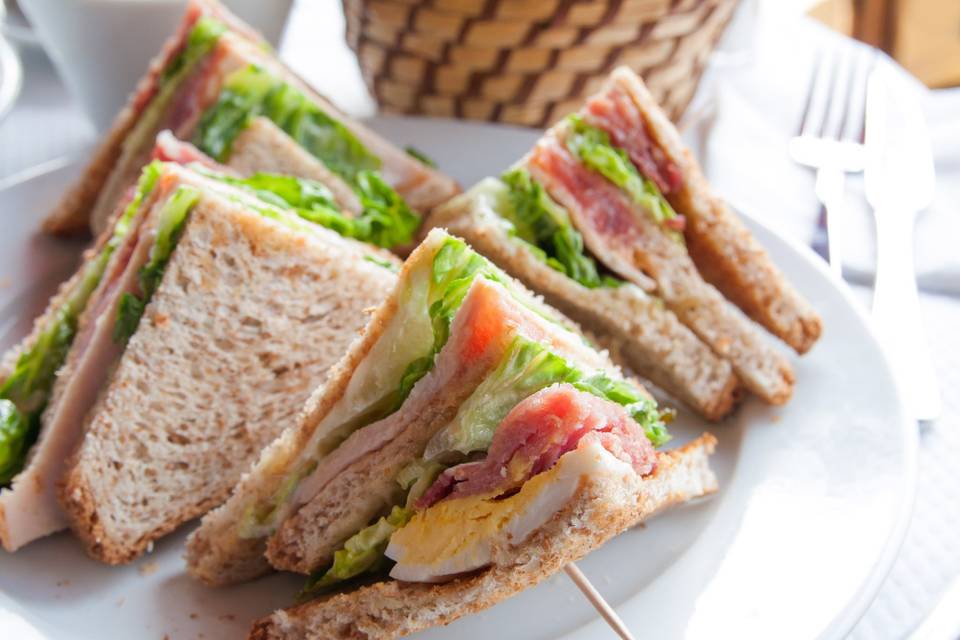 Club sandwich for lunch